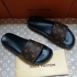 Louis Vuitton Brown and Black Sandals